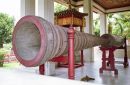 Wooden Gong on side of Klong, Bangkok